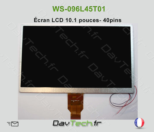 WS-096L45T01 écran afficheur LCD 10.1 pouces 40pins