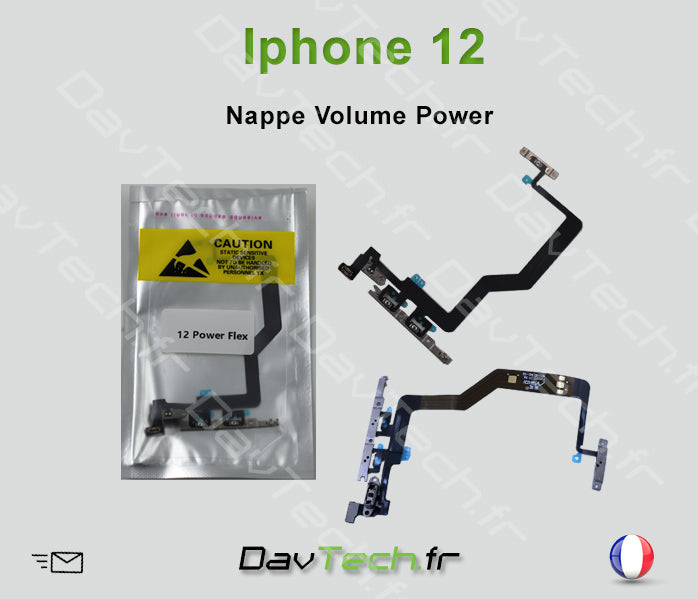 Nappe Power ON / OFF et Volume Pour Apple iPhone 12