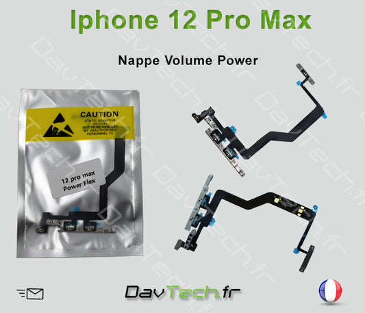 Nappe Power ON / OFF et Volume Pour Apple iPhone 12 Pro Max