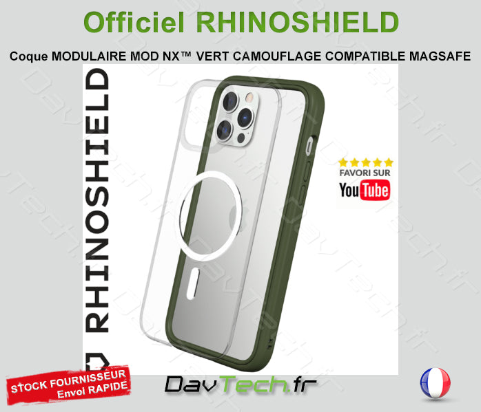 COQUE MODULAIRE MOD NX™ VERT CAMOUFLAGE COMPATIBLE MAGSAFE POUR APPLE IPHONE 14 Plus - RHINOSHIELD