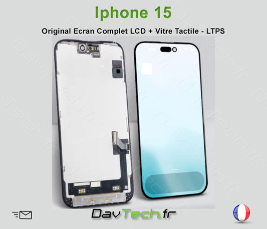 Vitre tactile + écran LCD complet pour iPhone 15 - LTPS