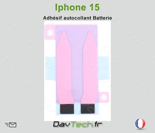 Adhésif Autocollant Sticker Batterie pour iPhone 15