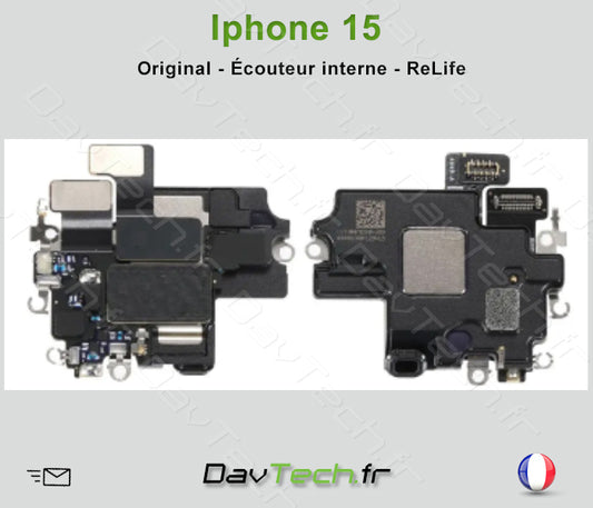 Module Ecouteur interne pour Apple iPhone 15 - ORIGINAL - Reconditionné