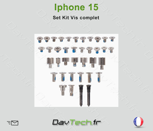 Set kit de vis complet pour Apple iPhone 15