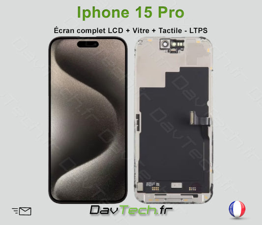 Vitre tactile + écran LCD pour iPhone 15 Pro - LTPS