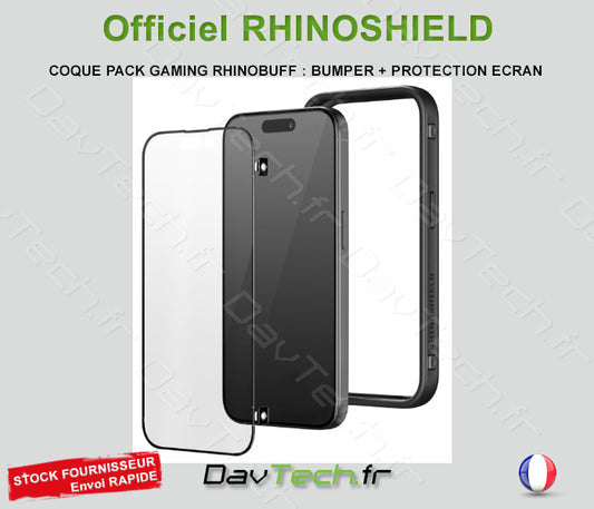 PACK GAMING RHINOBUFF : BUMPER + PROTECTION ECRAN POUR APPLE IPHONE 14 Pro – RHINOSHIELD