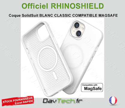 COQUE SOLIDSUIT BLANC CLASSIC COMPATIBLE MAGSAFE POUR APPLE IPHONE 14 - RHINOSHIELD