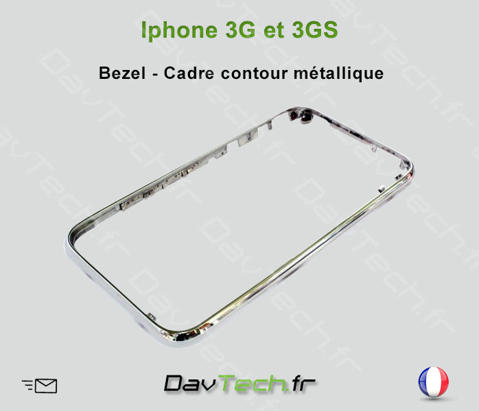 Bezel cadre contour métallique pour iPhone 3G & 3Gs