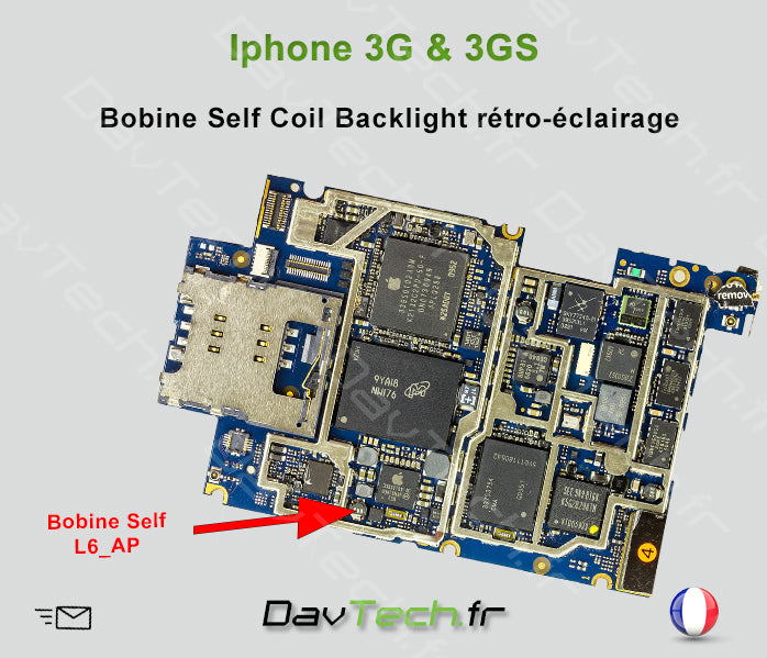 Self Bobine Coil BackLight éclairage L6_AP pour iPhone 3G & 3Gs