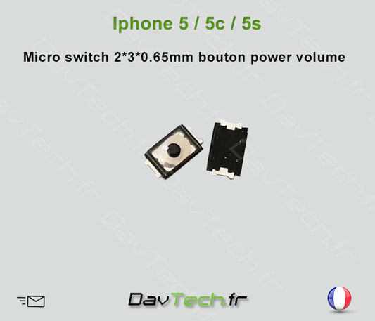 Micro Switch 2*3*0.65mm power volume pour iPhone 5 5c 5s