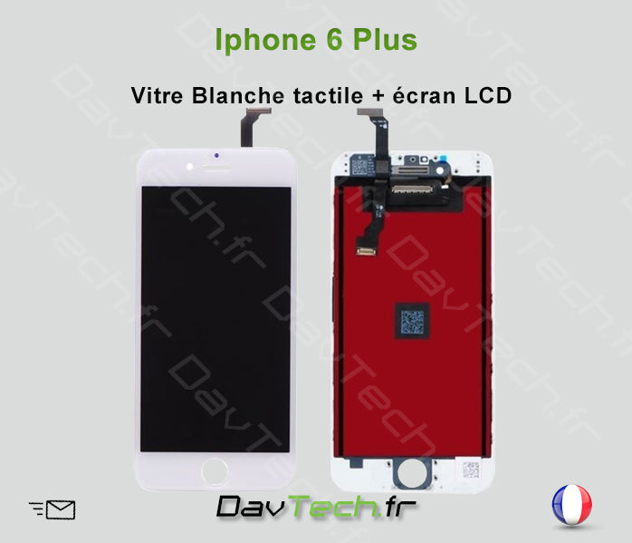 Vitre tactile + écran LCD pour iPhone 6 Plus Blanc