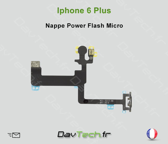 Nappe Power ON / OFF + flash + Micro pour iPhone 6 Plus