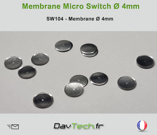 Membrane Micro switch diamètre 4mm  bouton poussoir push