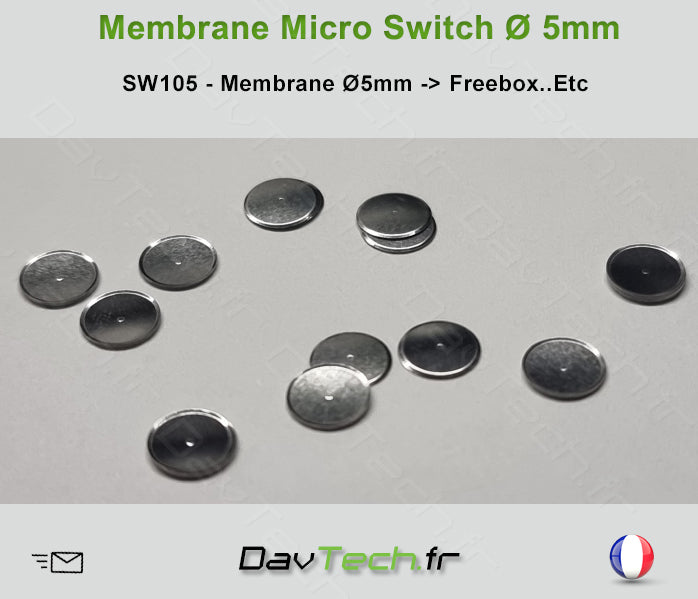 Membrane Micro switch diamètre 5mm  bouton poussoir push