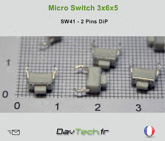 Micro switch 3x6x5mm 2 pins DiP bouton poussoir push