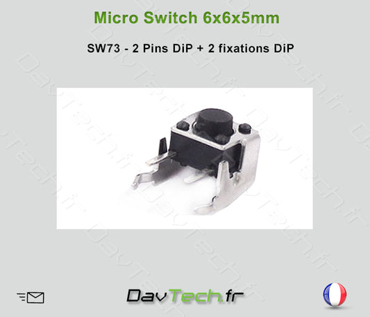 Micro switch 6x6x5mm 4 pins DiP buton poussoir push