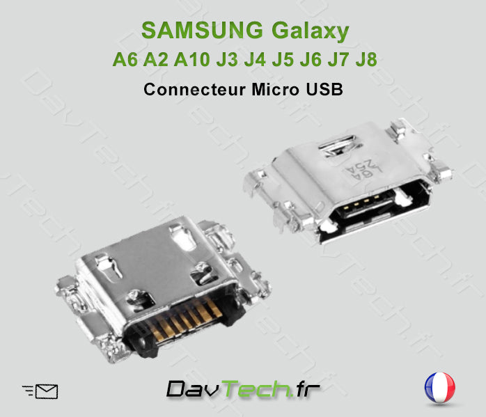 Connecteur Micro USB pour SAMSUNG Galaxy A6 A2 A10 J1 J2 J3 J4 J5 J6 J7 J8