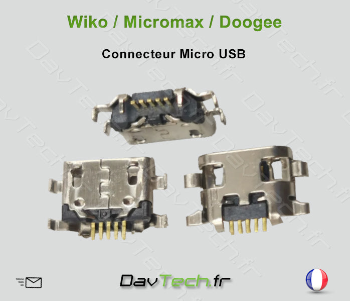 Connecteur Micro USB pour Wiko Y82 view, Micromax, Doogee