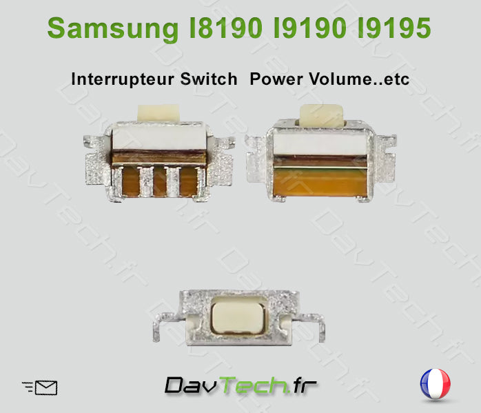 Switch bouton volume on/off Power i8190 i8190 i9195