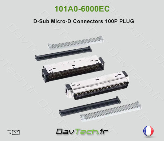 101A0-6000EC - D-Sub Micro-D Connectors 100P PLUG SHIELDED IDC WIREMOUNT