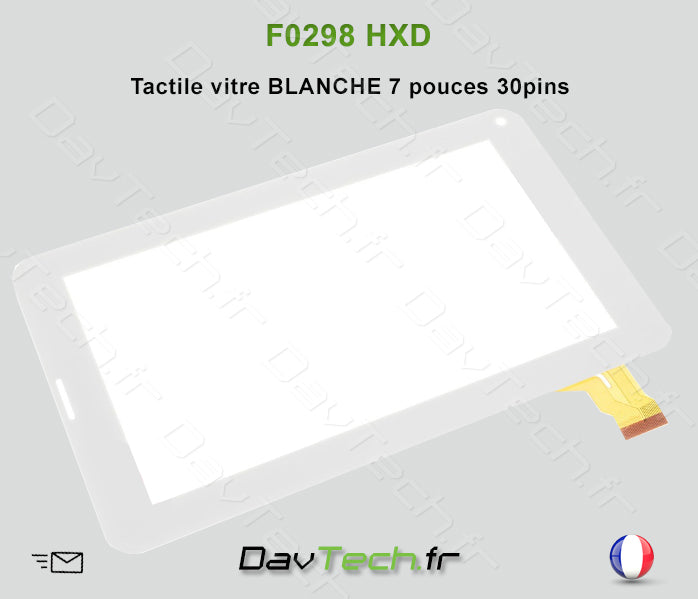 Vitre Blanche Écran Tactile 7" F0298HXD