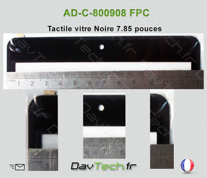 Vitre Noire Écran Tactile 7.85" AD-C-800908FPC