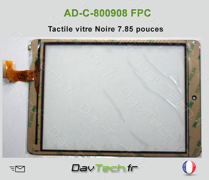 Vitre Noire Écran Tactile 7.85" AD-C-800908FPC