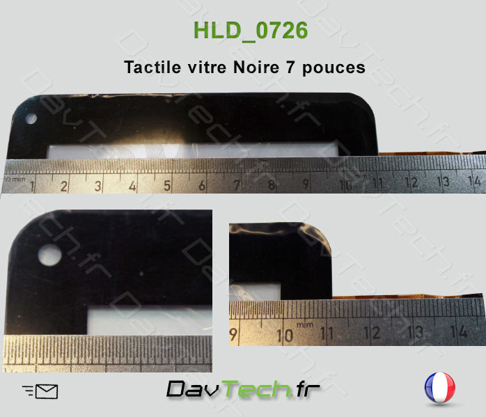 Vitre Noire Écran Tactile 7" HLD-0726N