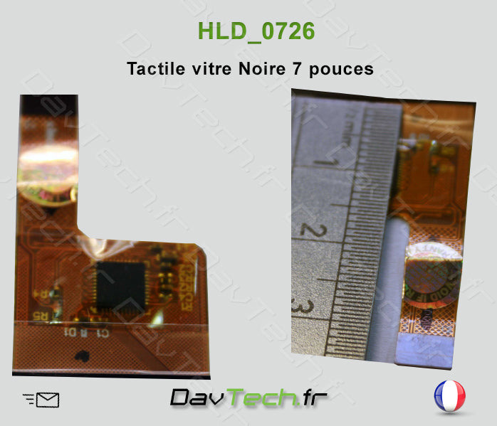 Vitre Noire Écran Tactile 7" HLD-0726N