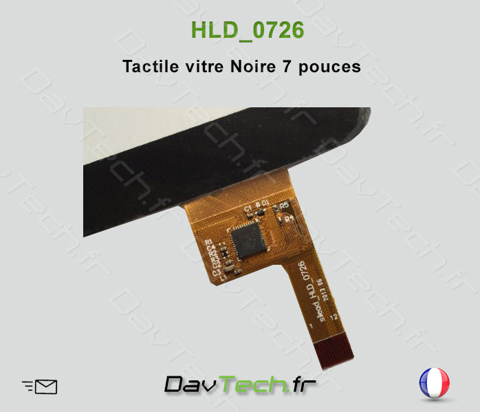 Vitre Noire Écran Tactile 7" HLD-0726N